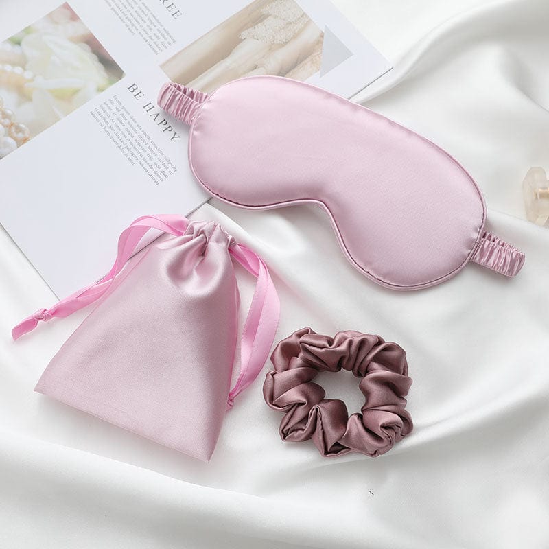 Personalized Silk 3 Piece Blindfold Satin Eye Mask for Sleeping Customized Sleep Mask Bachelorette Party Gifts Silk Eye Mask Cover