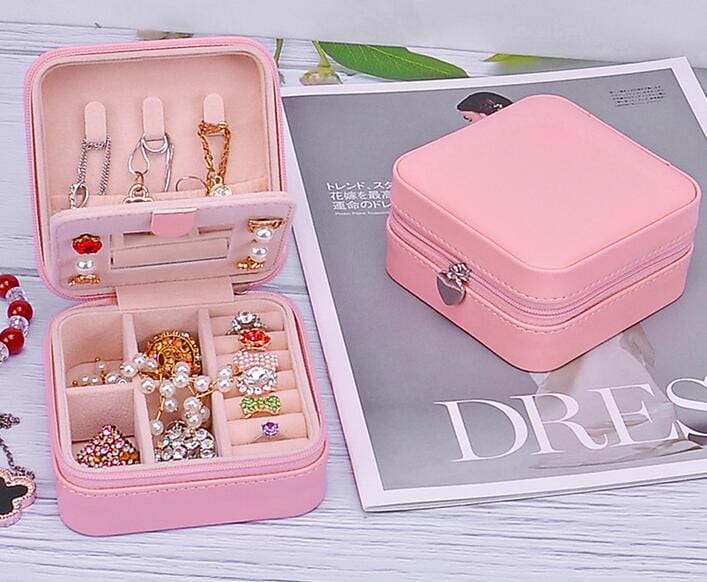 Personalized Premium Bridesmaid Proposal gift Box, Customize Monogrammed Shadow Printed Striped Small Travel Jewelry Case Box