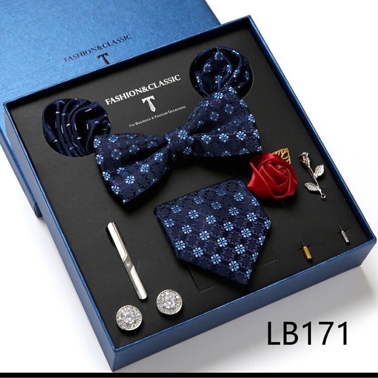 Gift Box Bowties Hanky Cufflinks Gift Box Set