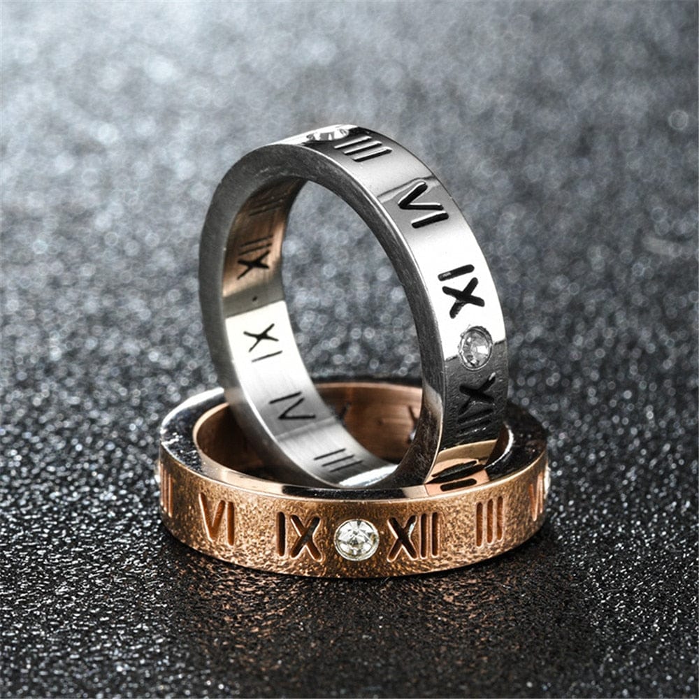 Luxury Roman Numeral Necklace Earring Bracelet Ring For Women Never Fade 316L Stainless Steel Wedding Jewelry Gift Box