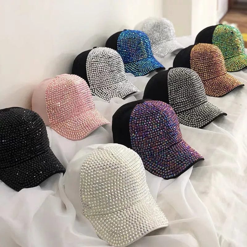 Women's Multi-Color Rhinestones Baseball Cap