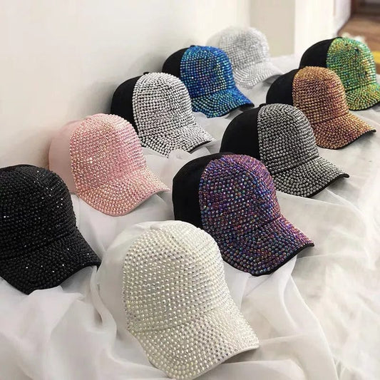 Women's Multi-Color Rhinestones Baseball Cap