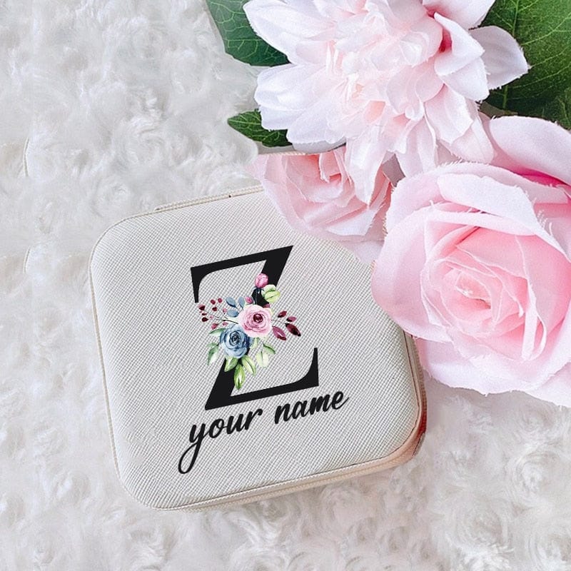 Personalized Jewellery Box Anniversary Bride Bridesmaid Girlfriend Bachelorette Party Gift Custom Name Travel Jewelry Case