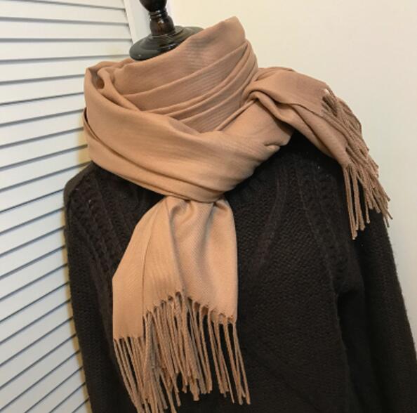 Women Solid Color Scarves With Tassel Lady Winter Autumn Long Scarf Warm Female Shawl Sale Men Scarf