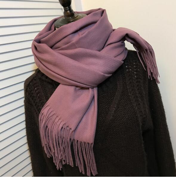 Women Solid Color Scarves With Tassel Lady Winter Autumn Long Scarf Warm Female Shawl Sale Men Scarf