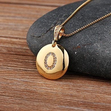 Women Girls Initial Letter Necklace 26 A-Z Charm Neck Pendants Copper Jewelry Personal Gifts