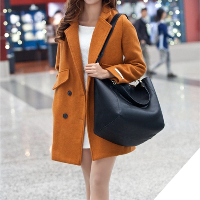 Women PU Leather Shoulder Bag Ladies Large Capacity Bag Female Composite Bag Classic Handbag