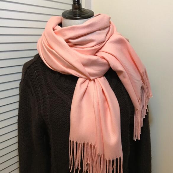 Women Solid Color Scarves With Tassel Lady Winter Autumn Long Scarf Warm Female Shawl Sale Men Scarf