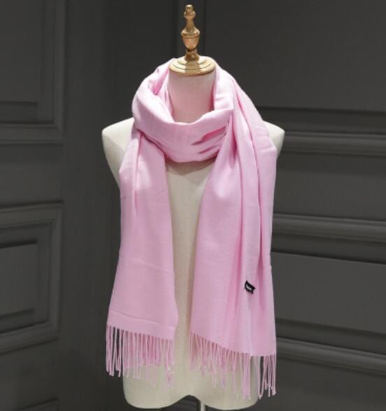 Women Solid Color Scarves With Tassel Lady Winter Autumn Long Scarf Warm Female Shawl Sale Men Scarf