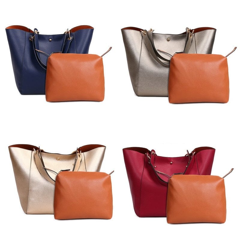 Women PU Leather Shoulder Bag Ladies Large Capacity Bag Female Composite Bag Classic Handbag