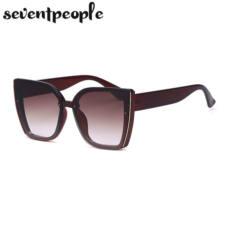 Oversized Cat Eye Sunglasses Women Luxury Brand Fashion Large Frame Square Sun Glasses for Men Retro Trendy Cateye Eyewear