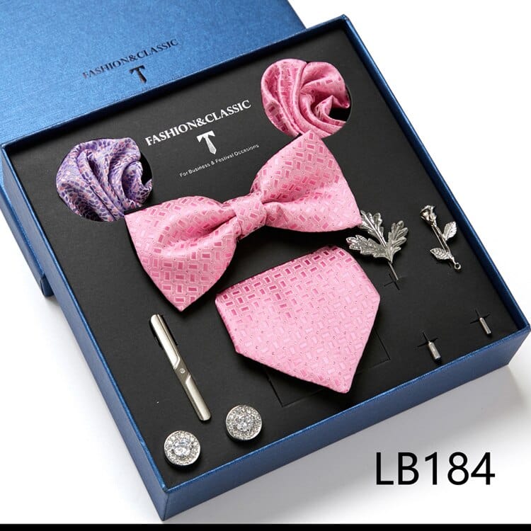 Gift Box Bowties Hanky Cufflinks Gift Box Set