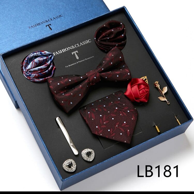 Gift Box Bowties Hanky Cufflinks Gift Box Set