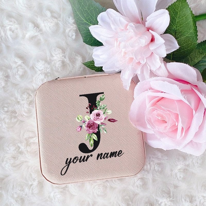 Personalized Jewellery Box Anniversary Bride Bridesmaid Girlfriend Bachelorette Party Gift Custom Name Travel Jewelry Case