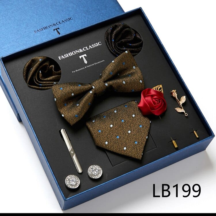 Gift Box Bowties Hanky Cufflinks Gift Box Set