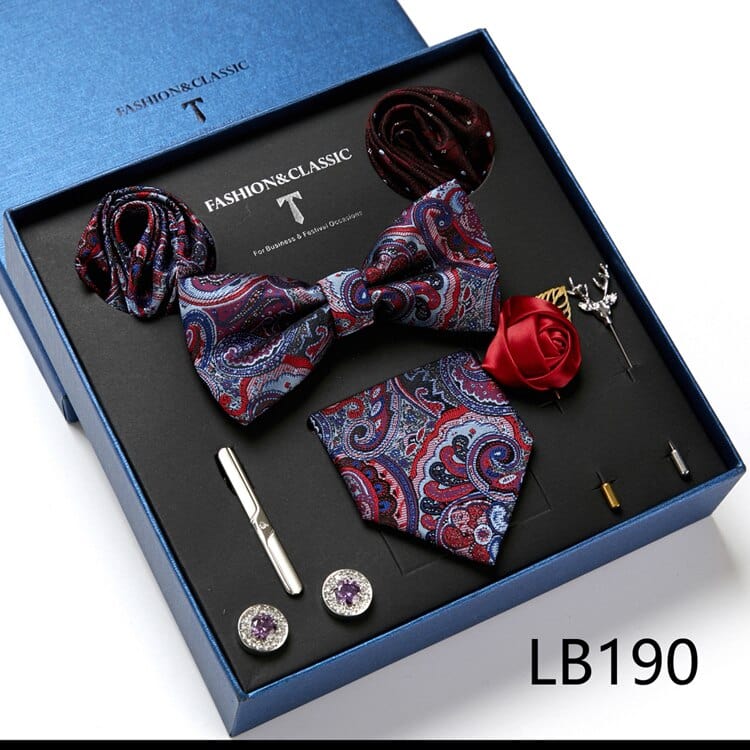 Gift Box Bowties Hanky Cufflinks Gift Box Set