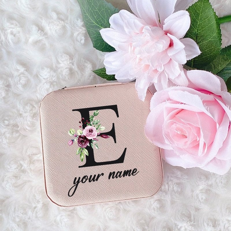 Personalized Jewellery Box Anniversary Bride Bridesmaid Girlfriend Bachelorette Party Gift Custom Name Travel Jewelry Case