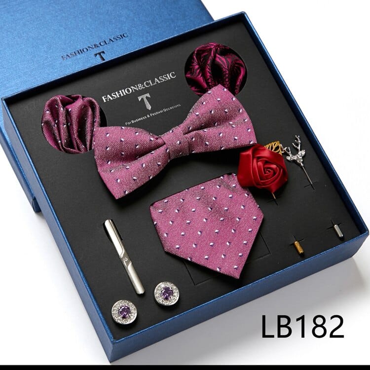 Gift Box Bowties Hanky Cufflinks Gift Box Set