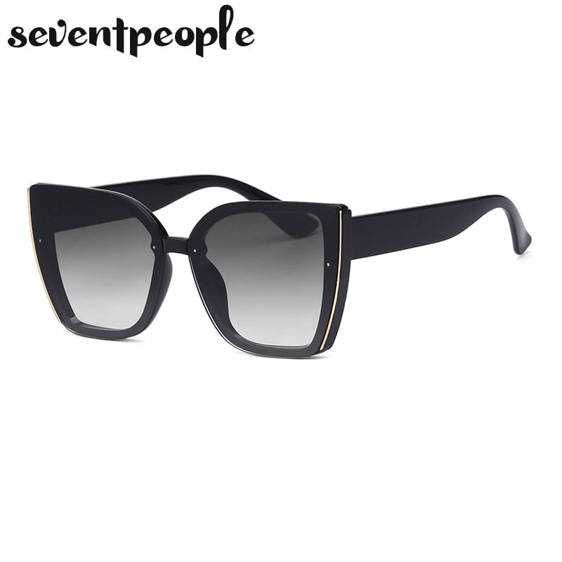 Oversized Cat Eye Sunglasses Women Luxury Brand Fashion Large Frame Square Sun Glasses for Men Retro Trendy Cateye Eyewear