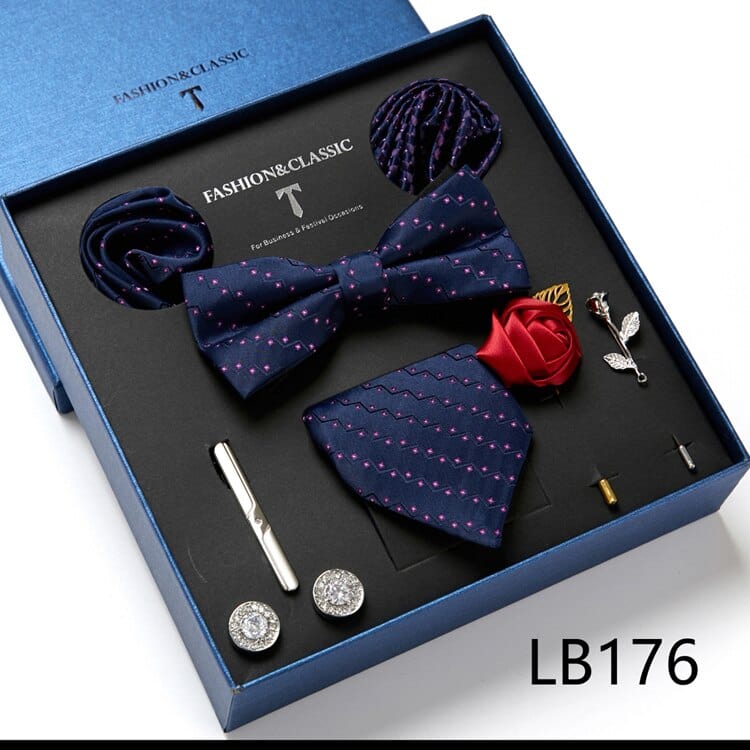 Gift Box Bowties Hanky Cufflinks Gift Box Set