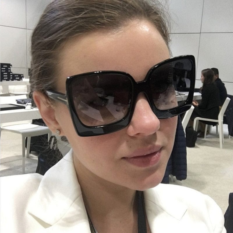 Oversized Women Sunglasses Big Frame Gradient Sun Glasses