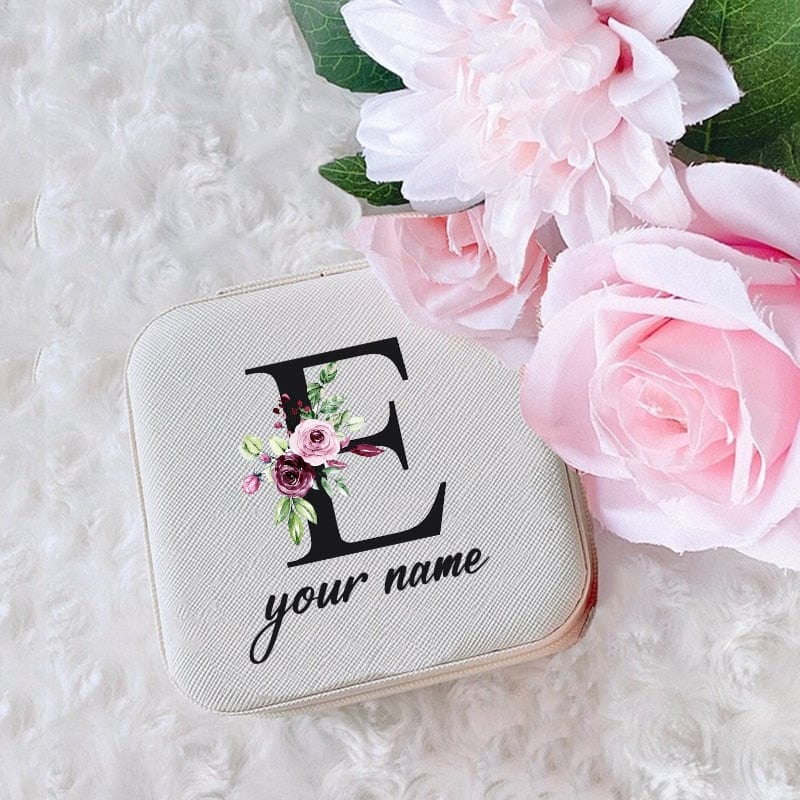 Personalized Jewellery Box Anniversary Bride Bridesmaid Girlfriend Bachelorette Party Gift Custom Name Travel Jewelry Case