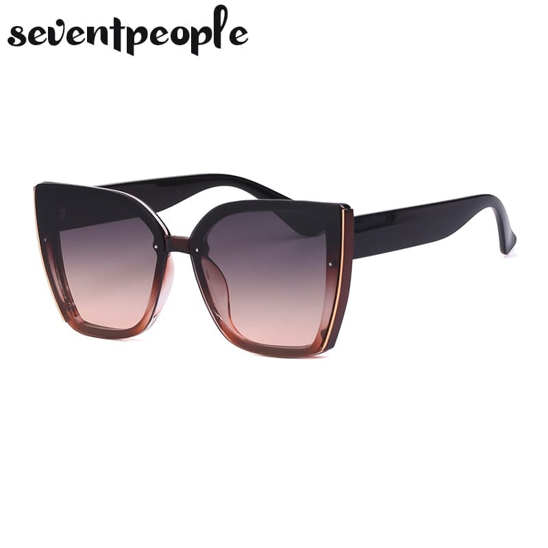 Oversized Cat Eye Sunglasses Women Luxury Brand Fashion Large Frame Square Sun Glasses for Men Retro Trendy Cateye Eyewear