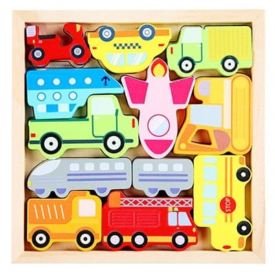 Colorful 3D Puzzle Wooden Tangram Toys High Quality Puzzle Game For Kids Preschool Imagination Educational Toys For Children