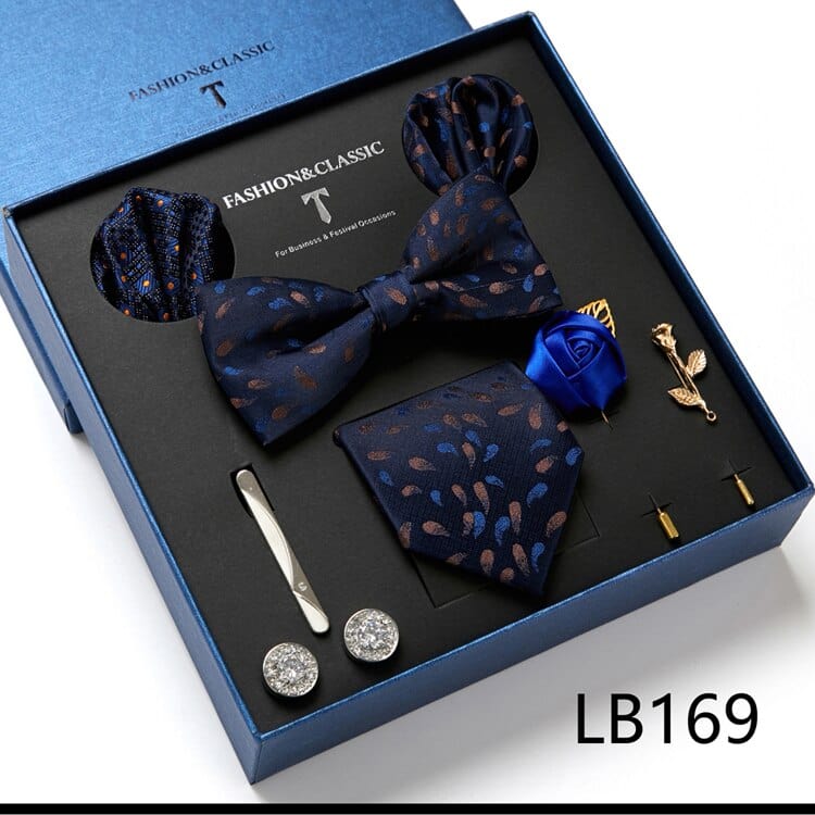 Gift Box Bowties Hanky Cufflinks Gift Box Set