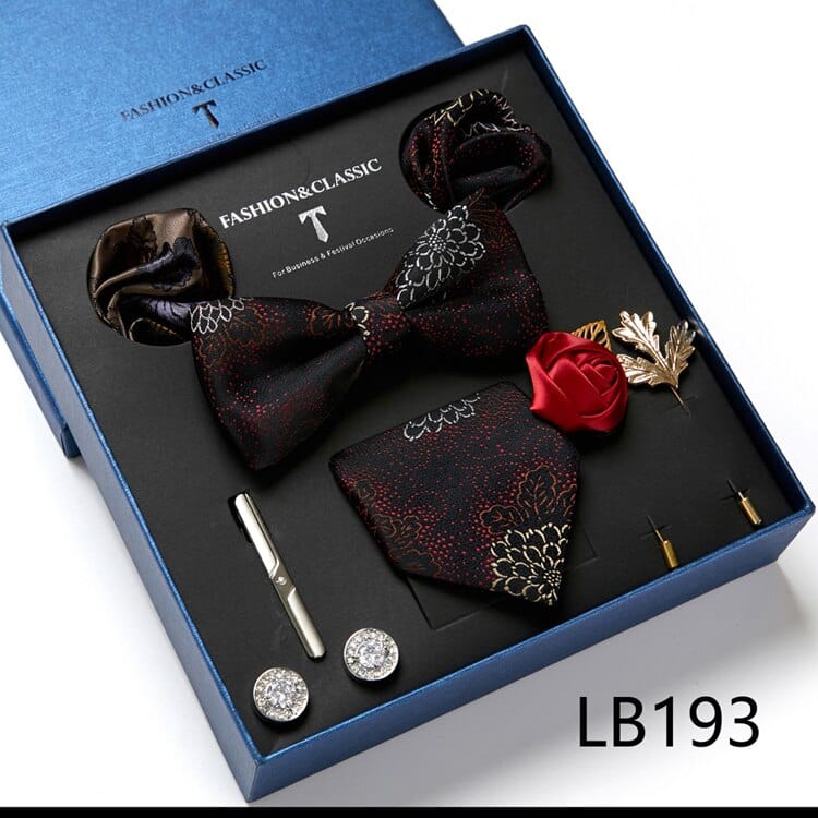 Gift Box Bowties Hanky Cufflinks Gift Box Set