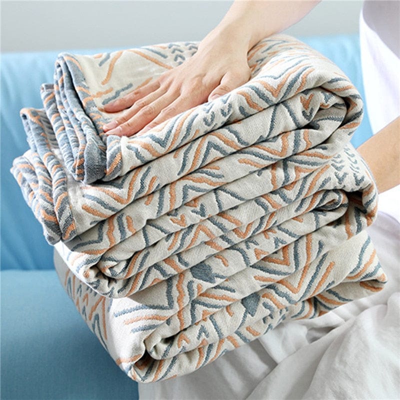 100% Cotton Linen Summer Multifunctional Blanket