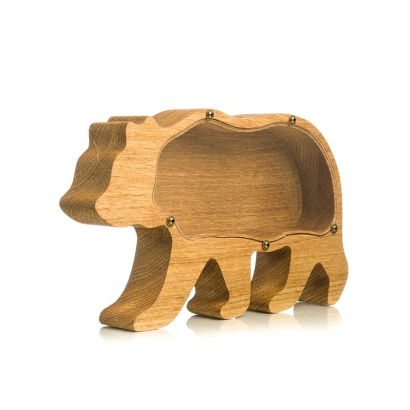 Custom Letter Wooden Piggy Bank