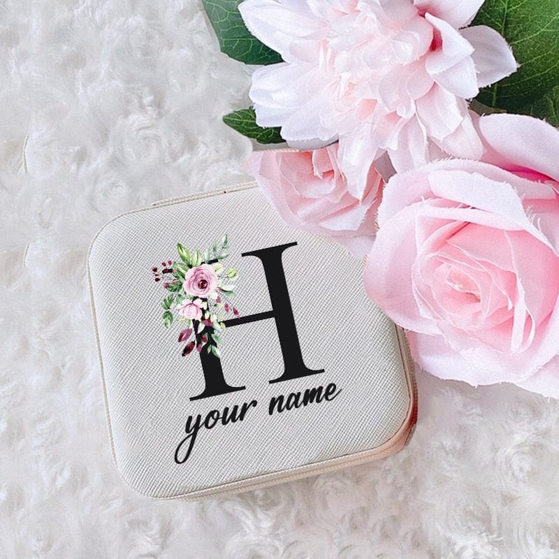 Personalized Jewellery Box Anniversary Bride Bridesmaid Girlfriend Bachelorette Party Gift Custom Name Travel Jewelry Case