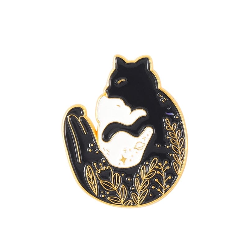 Cats Club Enamel Pin Cat Planet Moon Cafe Paw Badge Custom Kitten Brooches Lapel pin Jeans shirt Bag Cute Animal Jewelry Gift