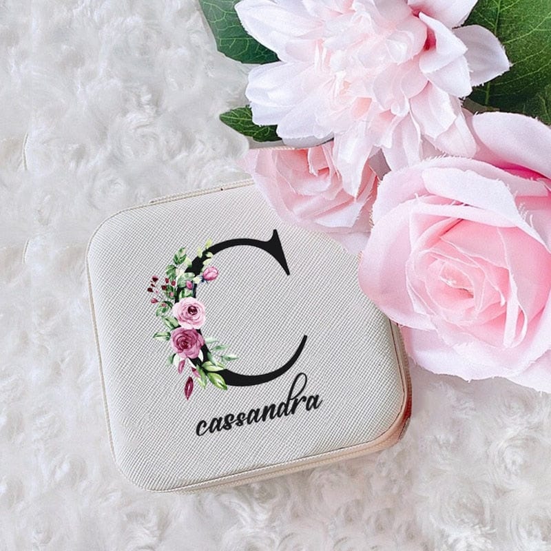 Personalized Jewellery Box Anniversary Bride Bridesmaid Girlfriend Bachelorette Party Gift Custom Name Travel Jewelry Case