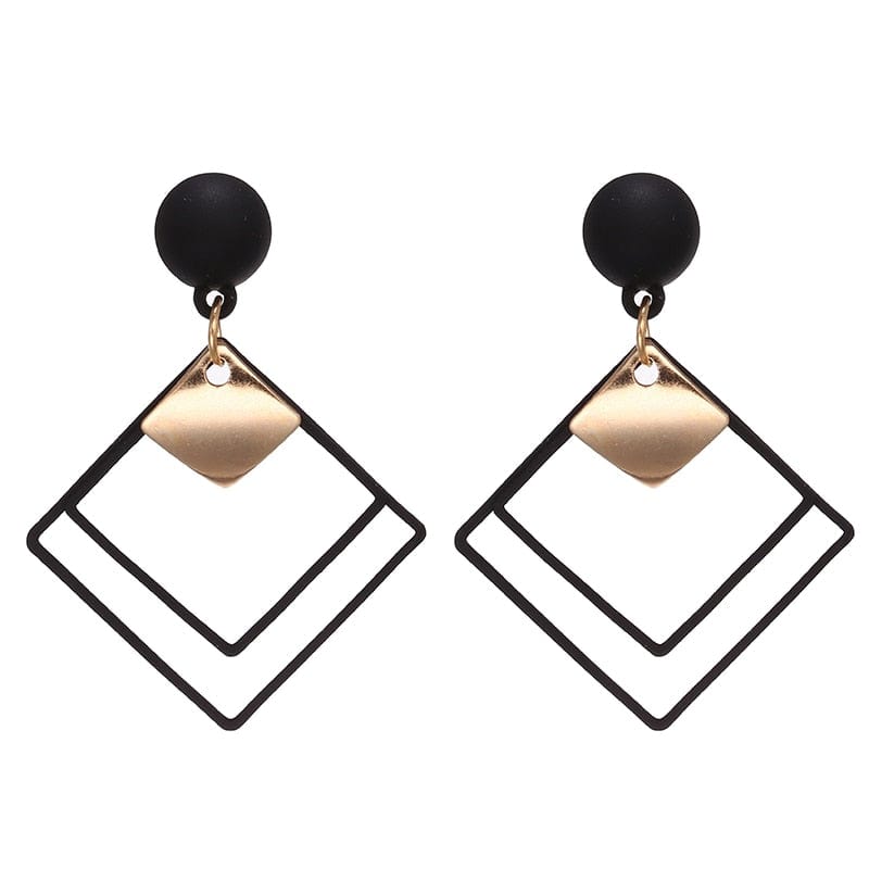 Fashion Big Resin Drop Earrings For Women New Large Square Earrings Trendy statement Geometric Jewelry