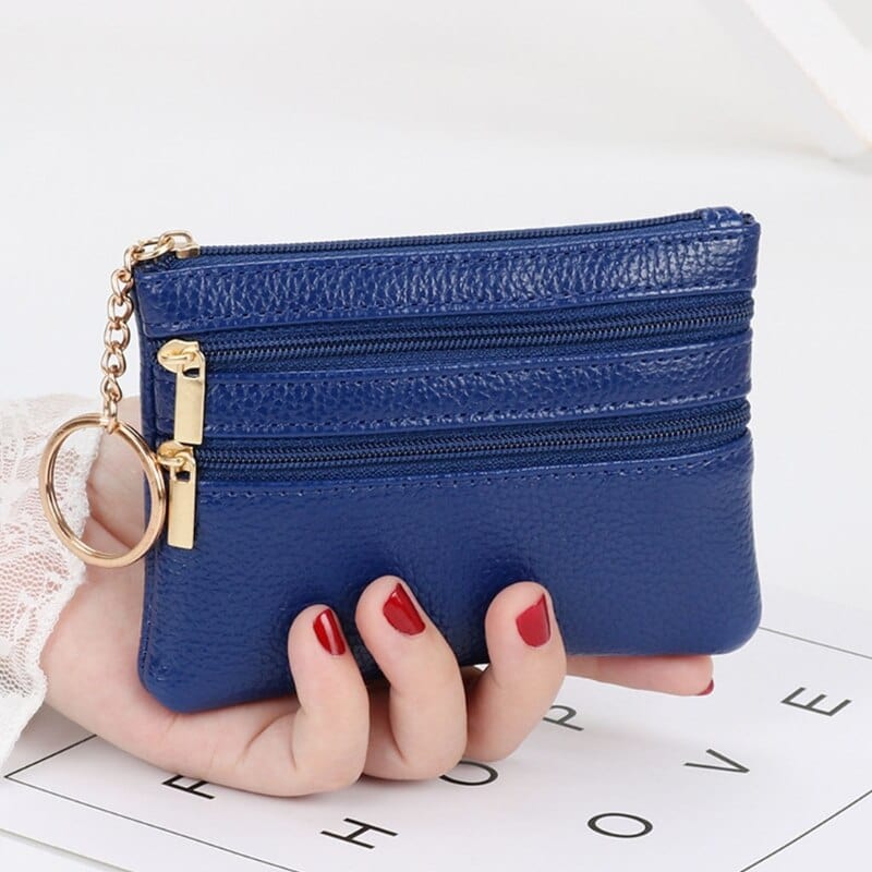 Fashion Women Girl PU Leather Small Coin Purse Casual Wallet Coin Money Credit Card Key Holder Zipper Bag