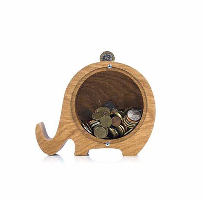 Custom Letter Wooden Piggy Bank