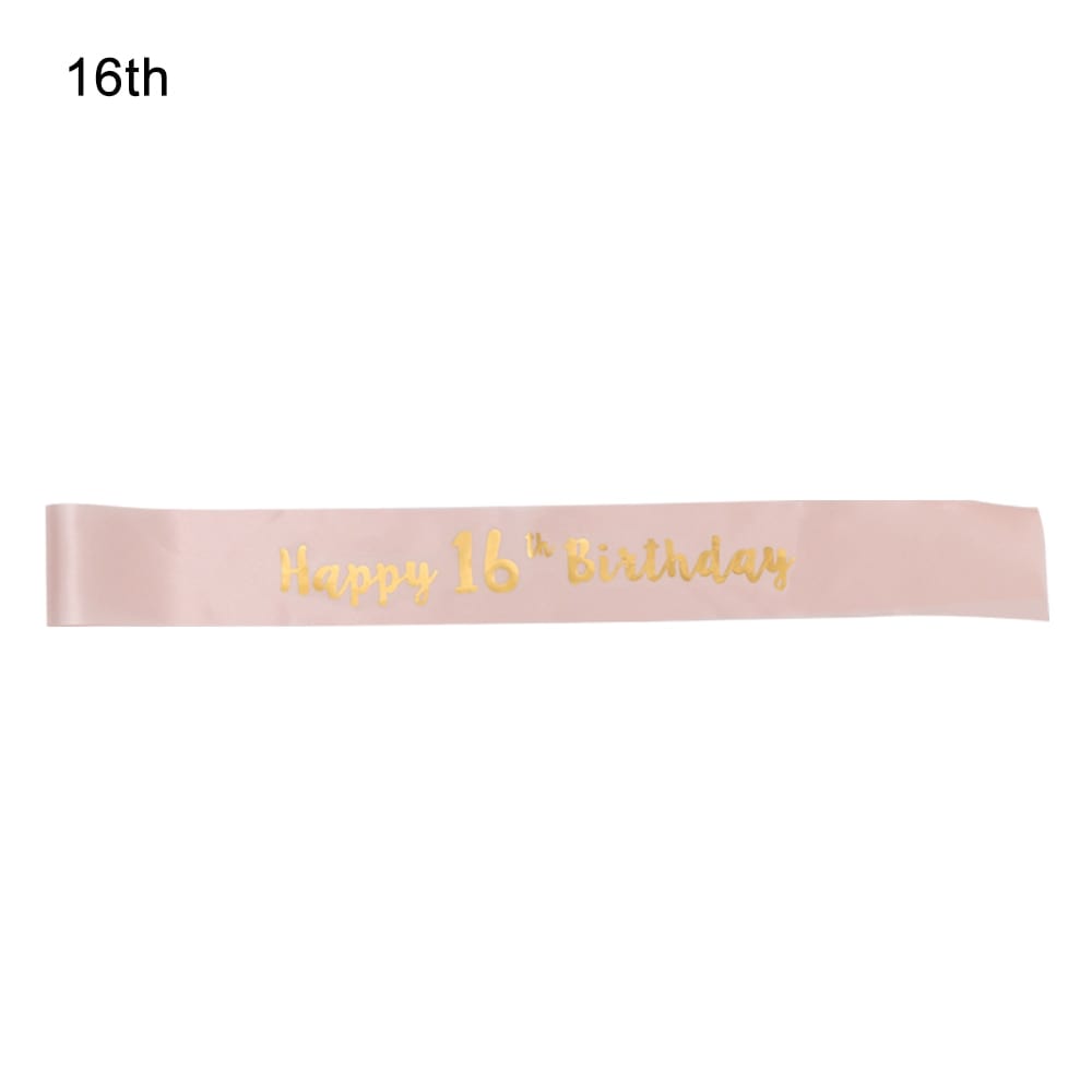 Birthday Girl Glitter Satin Sash Mermaid Birthday Girl Ribbons Shoulder Girdle Party Supplies Fashion Decoration Accessories