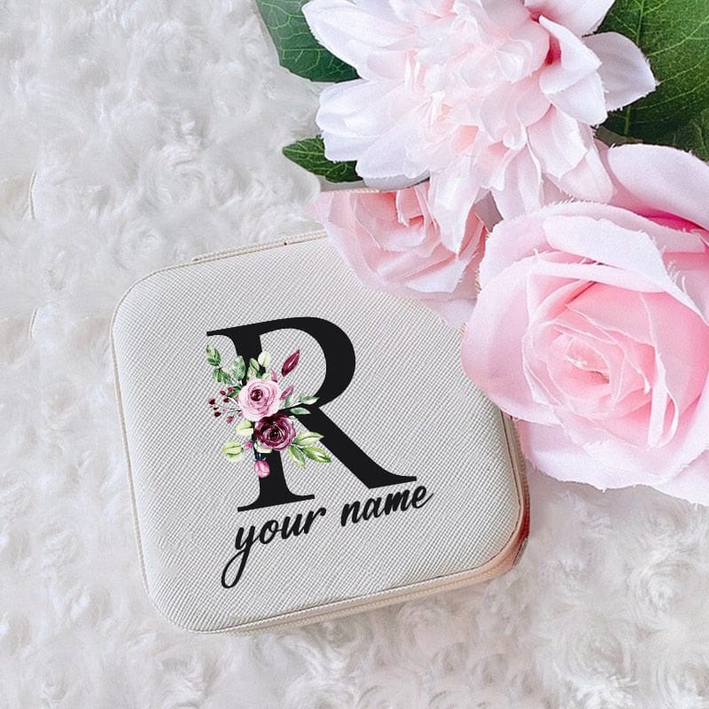 Personalized Jewellery Box Anniversary Bride Bridesmaid Girlfriend Bachelorette Party Gift Custom Name Travel Jewelry Case