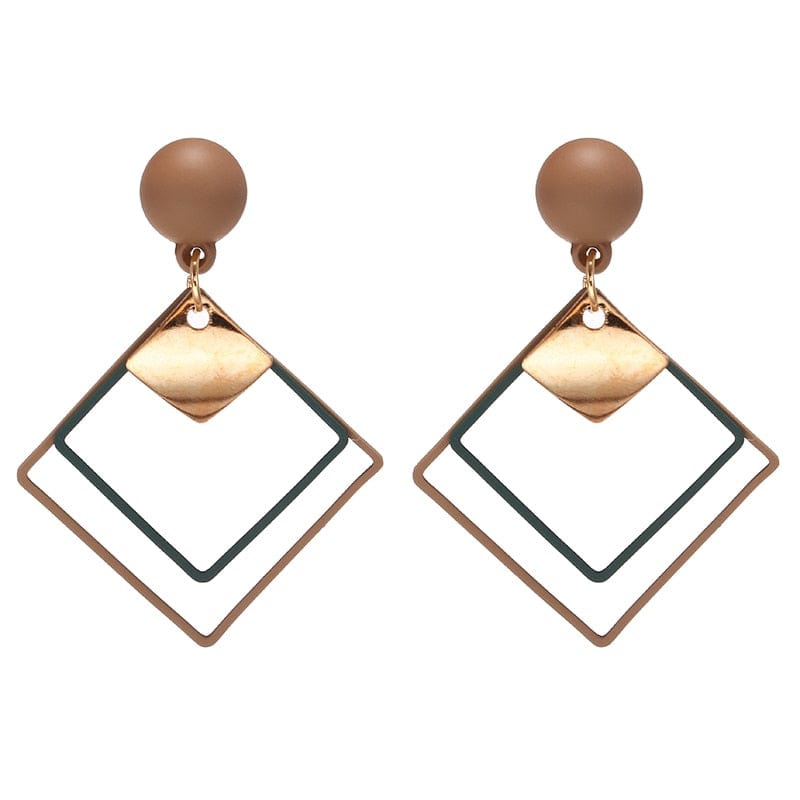 Fashion Big Resin Drop Earrings For Women New Large Square Earrings Trendy statement Geometric Jewelry