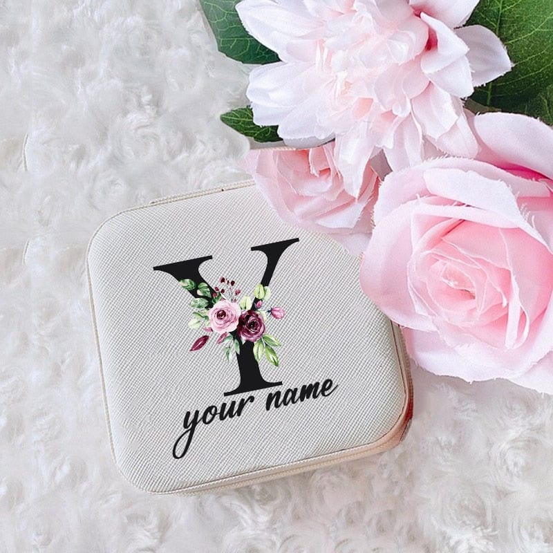 Personalized Jewellery Box Anniversary Bride Bridesmaid Girlfriend Bachelorette Party Gift Custom Name Travel Jewelry Case