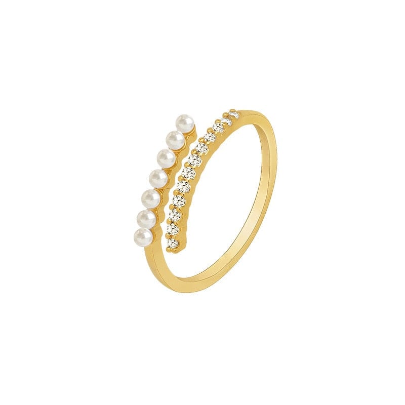 Pearl Index Finger Ring Fashion Temperament Simple Versatile Ring Jewelry