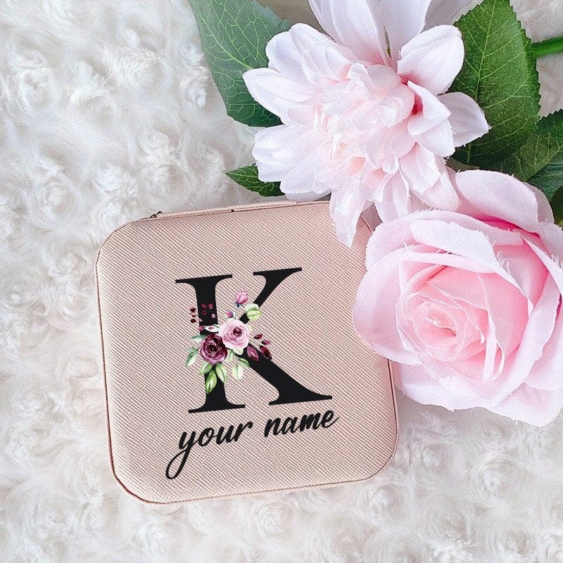 Personalized Jewellery Box Anniversary Bride Bridesmaid Girlfriend Bachelorette Party Gift Custom Name Travel Jewelry Case