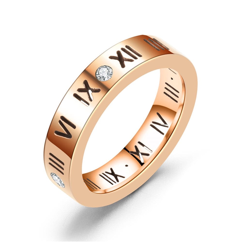 Luxury Roman Numeral Necklace Earring Bracelet Ring For Women Never Fade 316L Stainless Steel Wedding Jewelry Gift Box