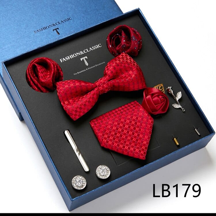 Gift Box Bowties Hanky Cufflinks Gift Box Set