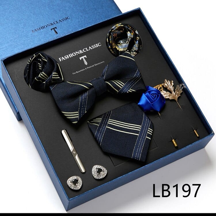 Gift Box Bowties Hanky Cufflinks Gift Box Set