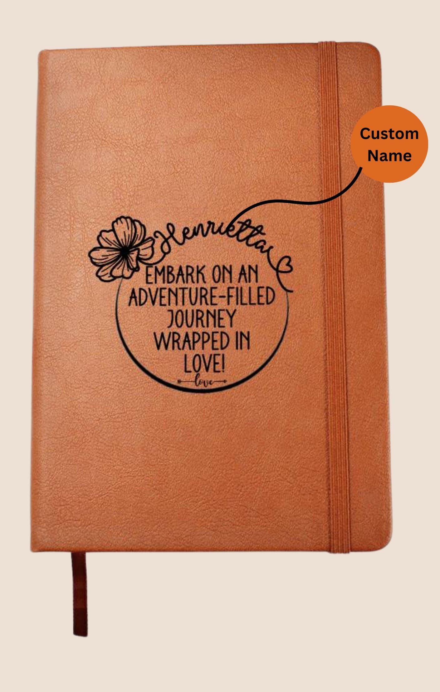 Custom Name Journey Wrapped In Love Writing Journal