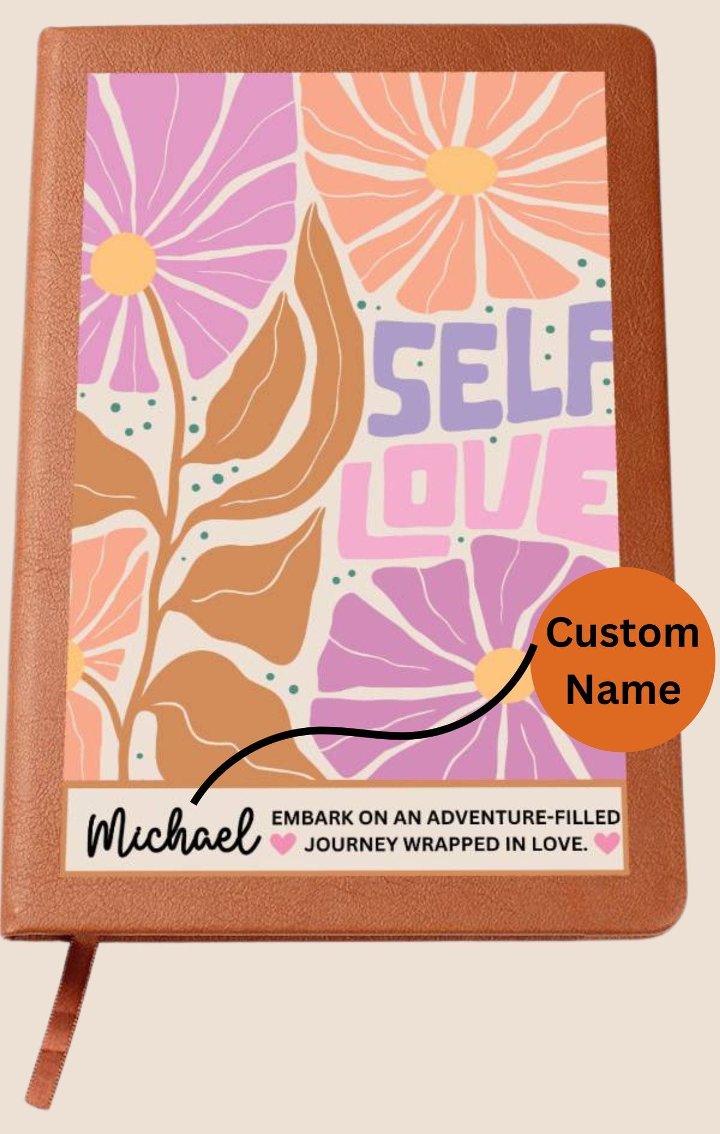 Custom Name Coffee BOHO Journey Wrapped In Love Writing Journal