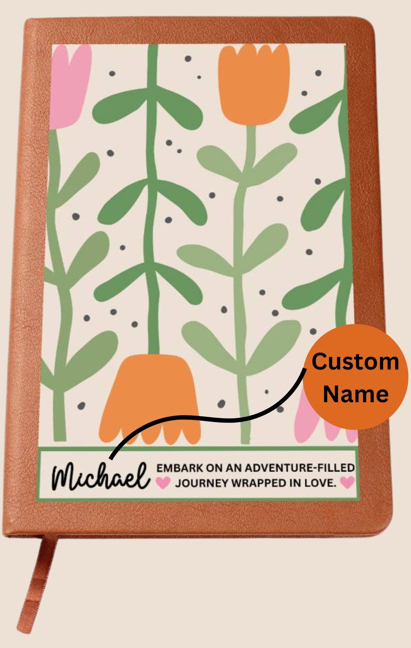 Custom Name Lime BOHO Journey Wrapped In Love Writing Journal